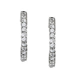 Round Diamond 12-Stone Hoop Earrings