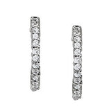 Round Diamond 12-Stone Hoop Earrings
