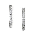 Round Diamond 12-Stone Hoop Earrings