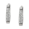 Diamond J-Hoops 18-Stone Earrings