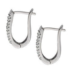 Diamond J-Hoops 18-Stone Earrings