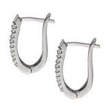 Diamond J-Hoops 18-Stone Earrings
