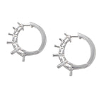 Round Diamond Journey Earring Set