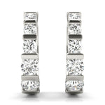 Round Diamond Hoop Earrings