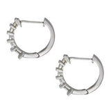 Round Diamond Hoop Earrings