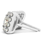 Round Diamond Halo Earrings