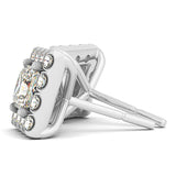 Round Diamond Halo Earrings