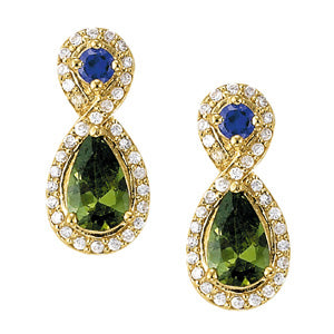 Multi-Diamond Round Stud Earrings