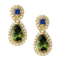Multi-Diamond Round Stud Earrings