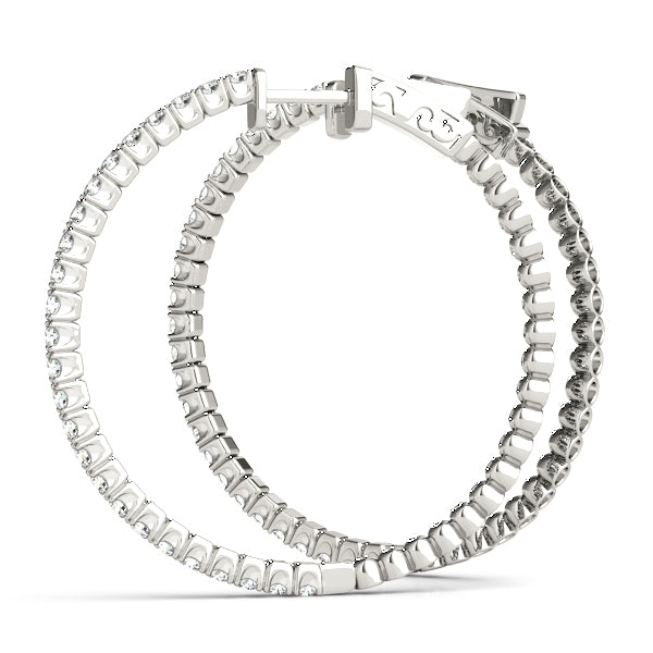 Inside Out Diamond Hoop Earrings