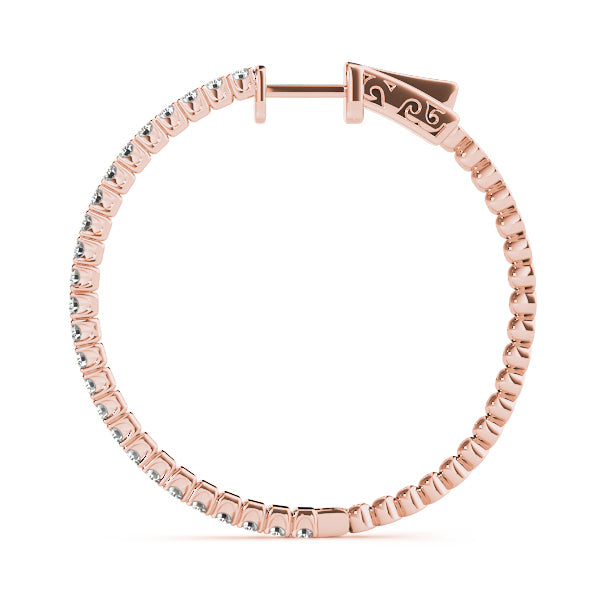 14K Rose Gold Round Diamond Fashion Ring