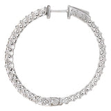 Round Diamond Inside Out Hoop Earrings