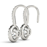 Round Diamond Halo Earring Set