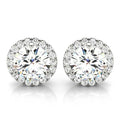 Round Diamond Halo Earring Set