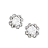 Round Diamond Halo Stud Earrings