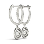 Diamond Round Halo Earrings