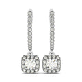 Round Diamond Halo Earrings