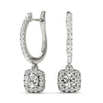 Round Diamond Halo Earrings