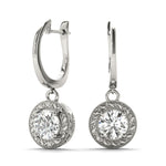 Round Diamond 14K Gold Single Stud Earring