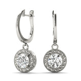 Round Diamond 14K Gold Single Stud Earring