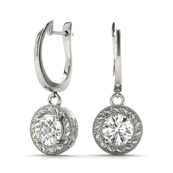 Round Diamond 14K Gold Single Stud Earring