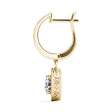 14K Yellow Gold 1/2 CT Round Diamond Stud Earrings