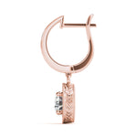 14K Rose Gold 1/2 CT Round Diamond Stud Earrings