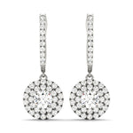 Round Diamond Halo Earring Set
