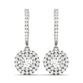 Round Diamond Halo Earring Set