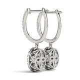 Round Diamond Halo Earring Set