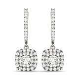 Round Diamond Halo Earring Set