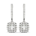 Round Diamond Halo Earring Set