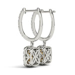 14K Yellow Gold Round Diamond Halo Earring Set