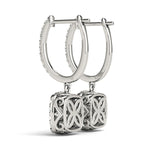 Round Diamond Halo Earring Set