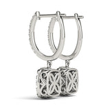 Round Diamond Halo Earring Set