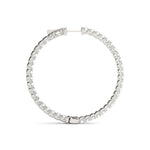 Round Diamond Inside Out Hoop Earrings