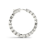 14K Gold Diamond Inside Out Hoop Earrings