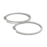 Diamond Inside Out Hoop Earrings in Multiple Gold Options