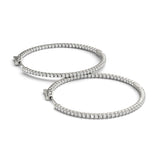 Diamond Inside Out Hoop Earrings in Multiple Gold Options