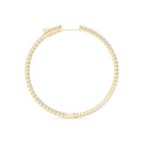 14K Yellow Gold Diamond Inside Out Hoop Earrings