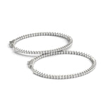 Round Diamond Inside Out Hoop Earrings