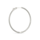 Round Diamond Inside Out Hoop Earrings