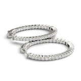 Diamond Inside Out Hoop Earrings in Multiple Gold Options