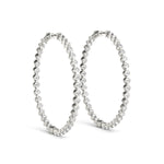 Diamond Inside Out Hoop Earrings in Multiple Gold Options
