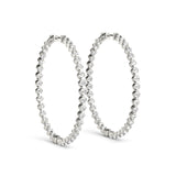 Diamond Inside Out Hoop Earrings in Multiple Gold Options