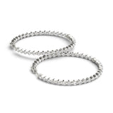 Diamond Inside Out Hoop Earrings in Multiple Gold Options
