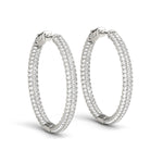 Diamond Inside Out Hoop Earrings