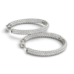 Diamond Inside Out Hoop Earrings
