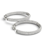 Diamond Inside Out Hoop Earrings