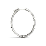 Diamond Inside Out Hoop Earrings in Multiple Metals